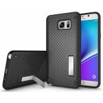 Wholesale Samsung Galaxy Note 5 Net Hybrid Kickstand Case (Black)